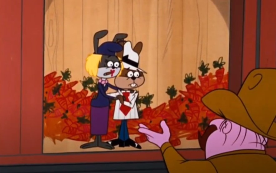 Bunny and Claude in their second and last short in train full of carrots