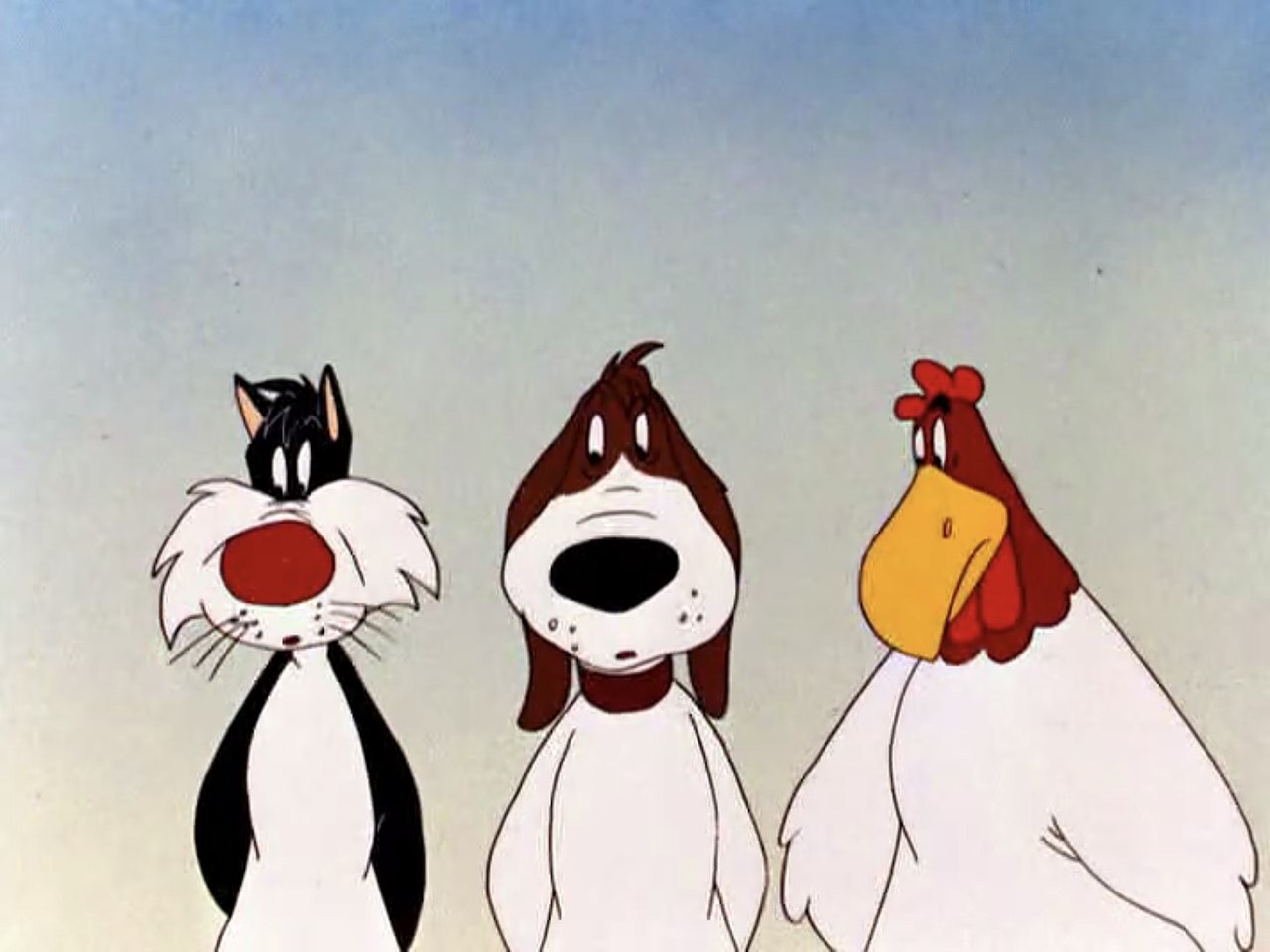 Sylvester, Barnyard And Foghorn In Crowing Pains (1947)