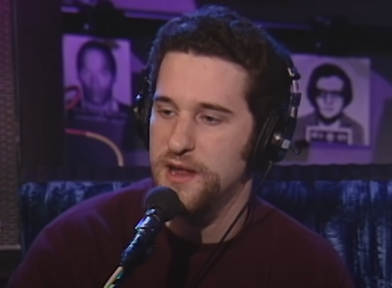 Screenshot: Dustin Diamond is talking on the microphone - from The Howard Stern Radio Show (1998-2001)