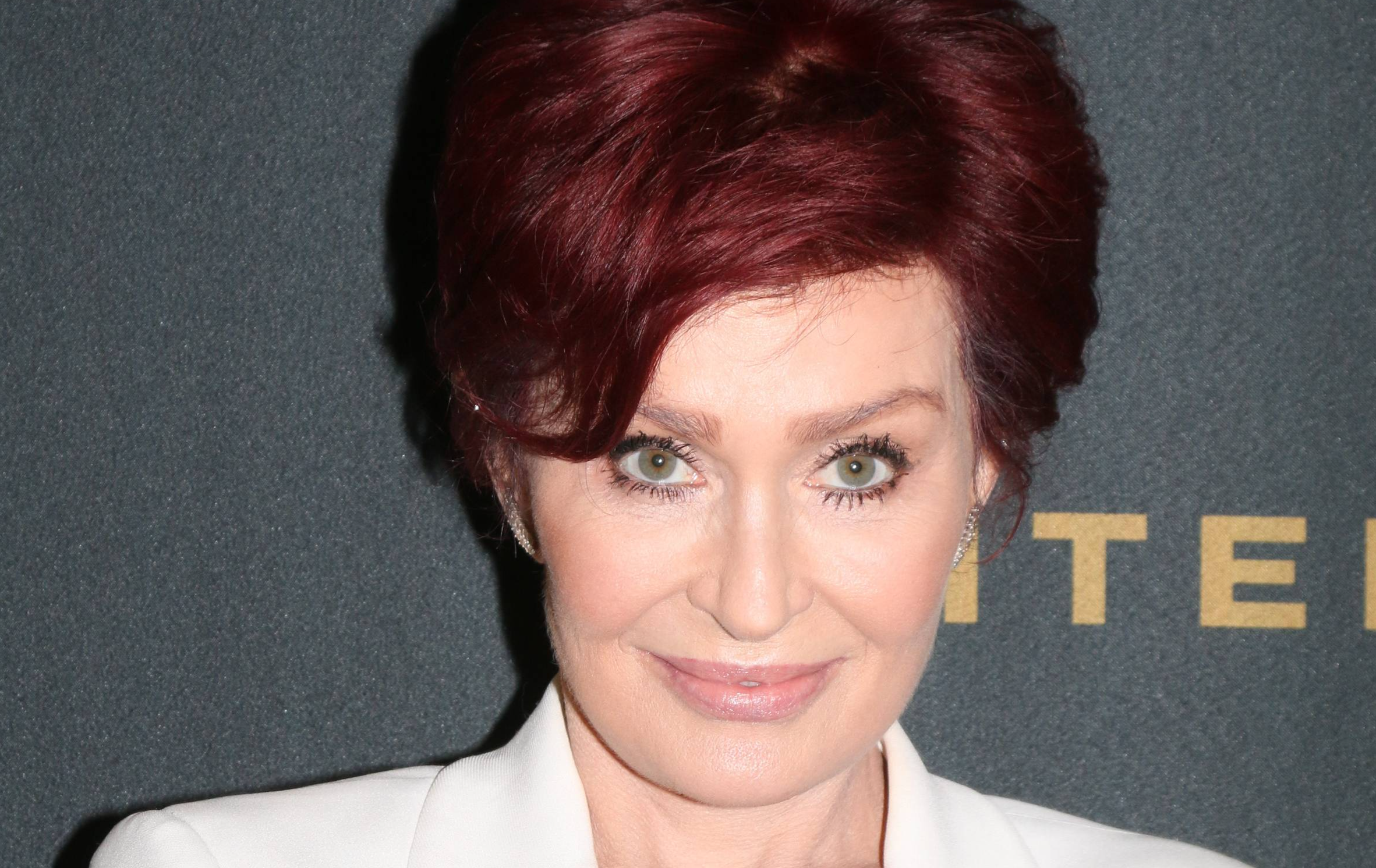 Sharon Osbourne at the 43rd Daytime Emmy Awards at the Westin Bonaventure Hotel on May 1, 2016 in Los Angeles, CA in white and black suit