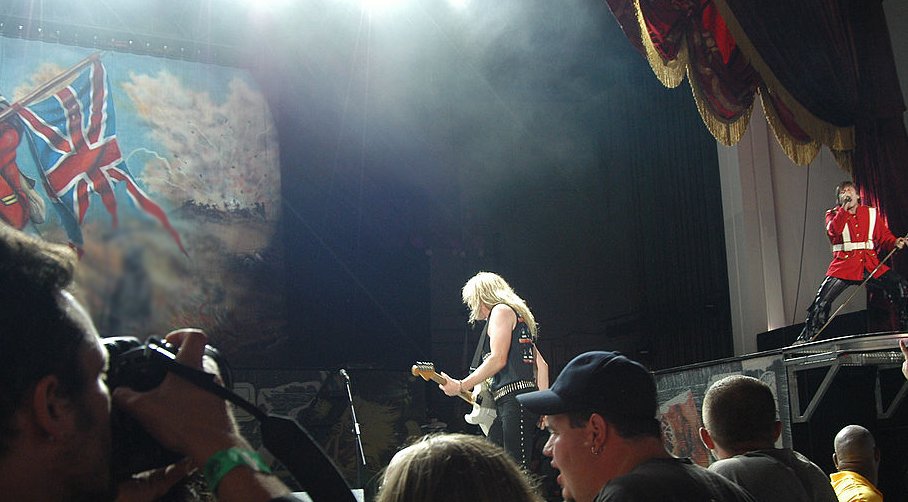 Iron Maiden during OzzFest 2005