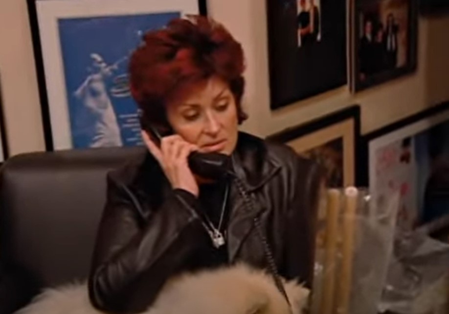 Sharon Osbourne giving someone a piece of her mind