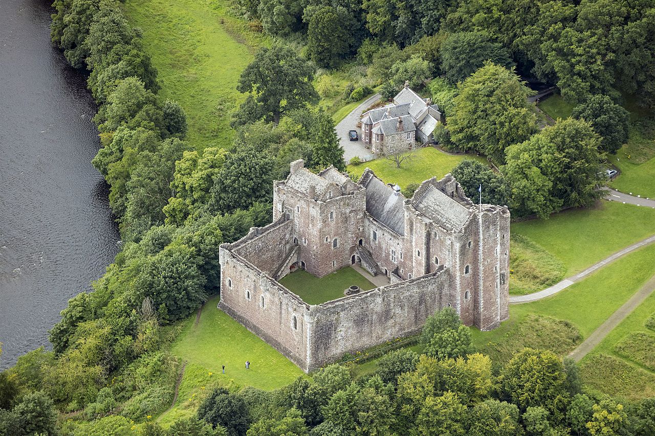Aerial photo of Doune Castle , Scotland - 2016