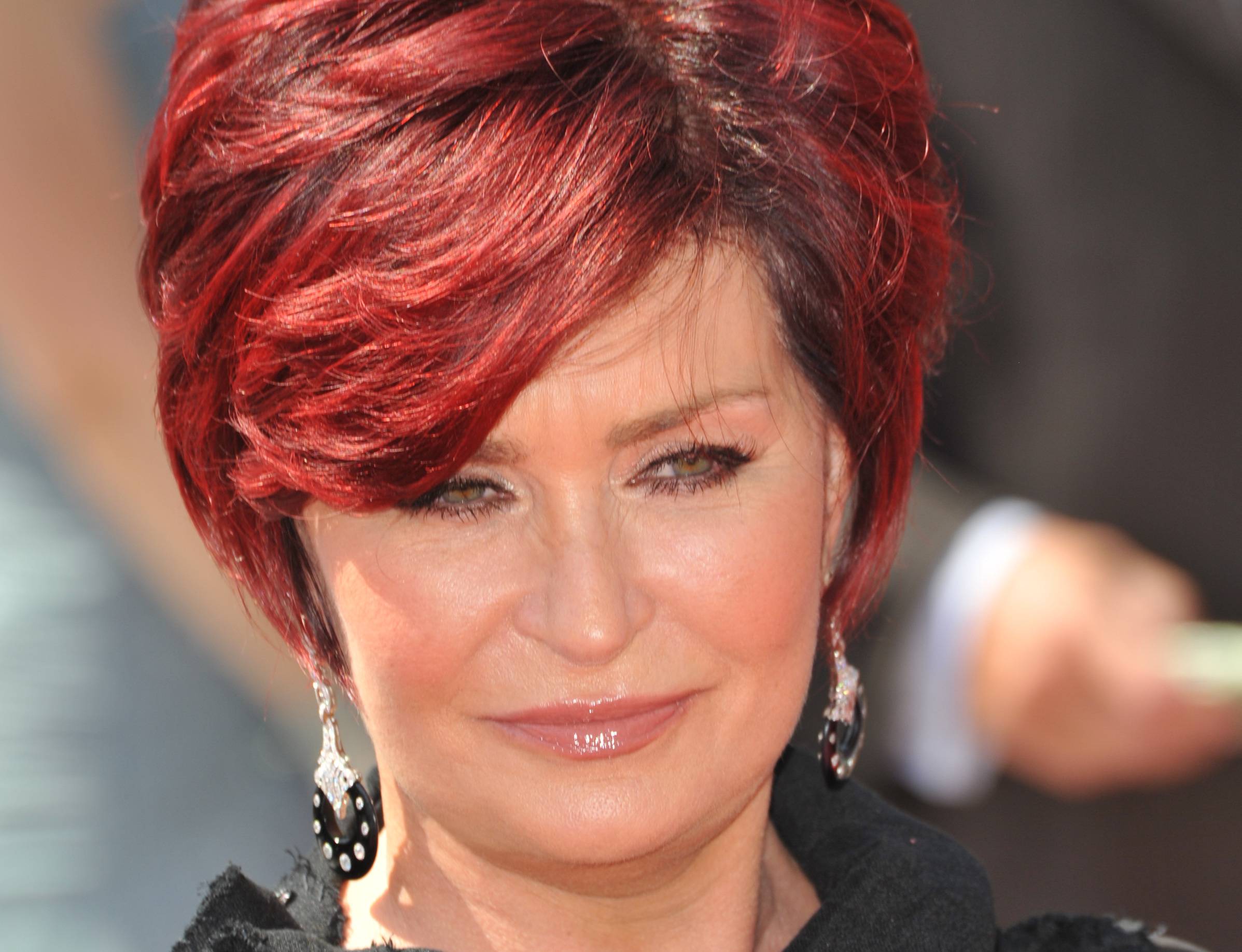 Sharon Osbourne at the 2009 Creative Arts Emmy Awards at the Nokia Theatre L.A. Live in black top