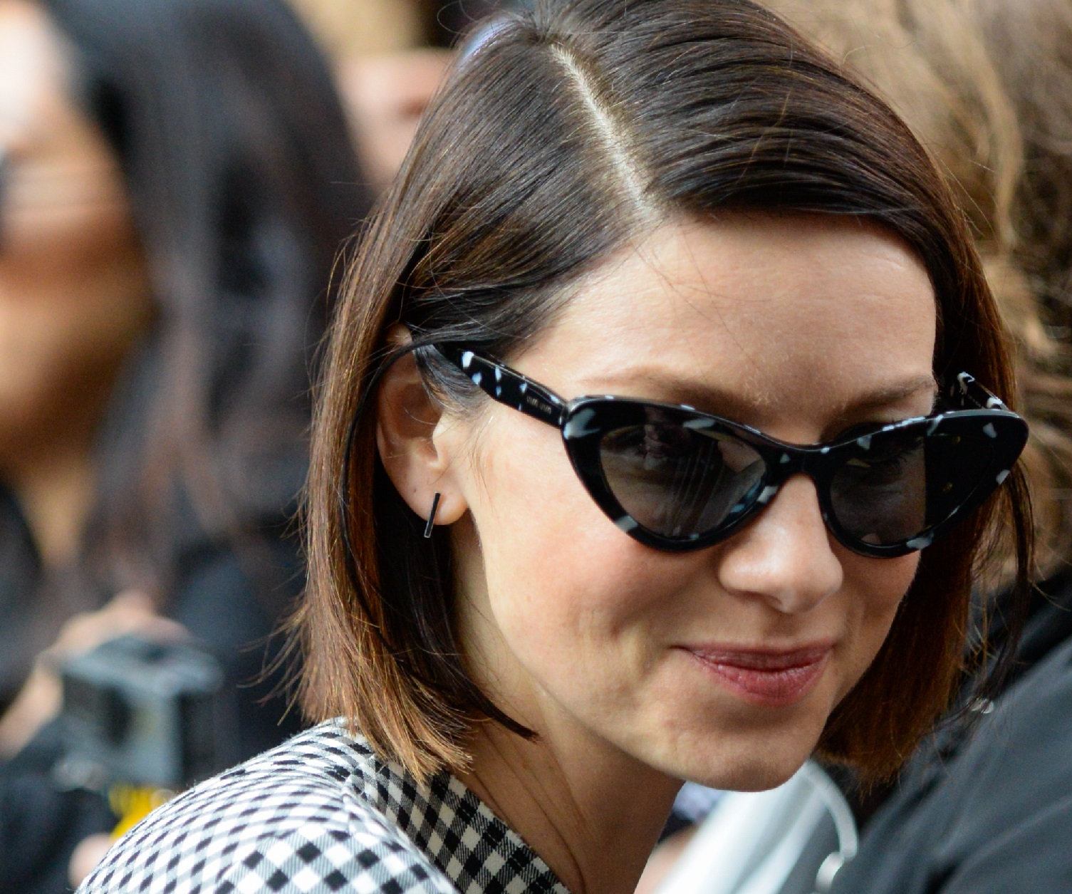 Caitriona Balfe  is smiling and looking at side - 2019