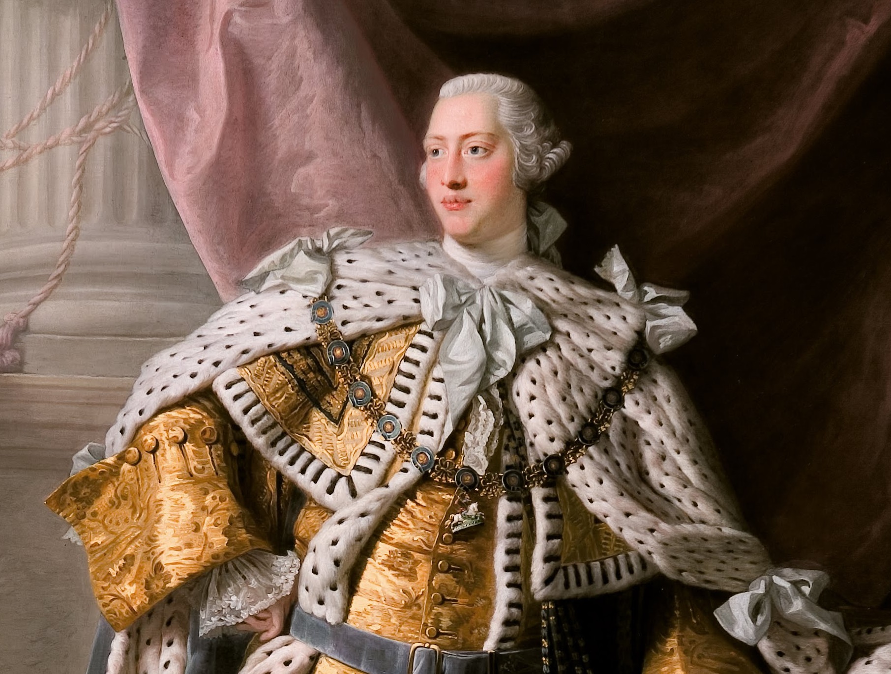 King George Iii In Coronation Robes and looking at side- 1765