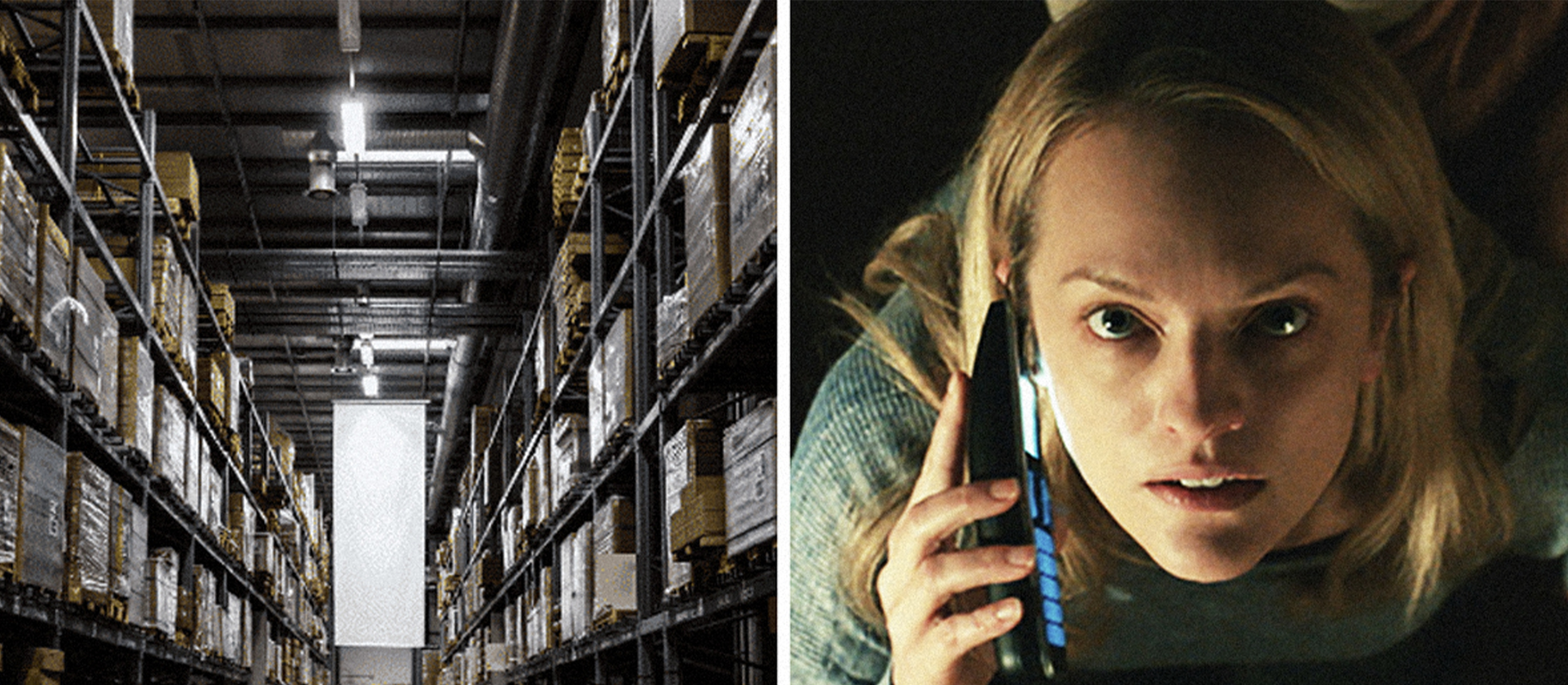 Warehouse split with Elisabeth Moss
