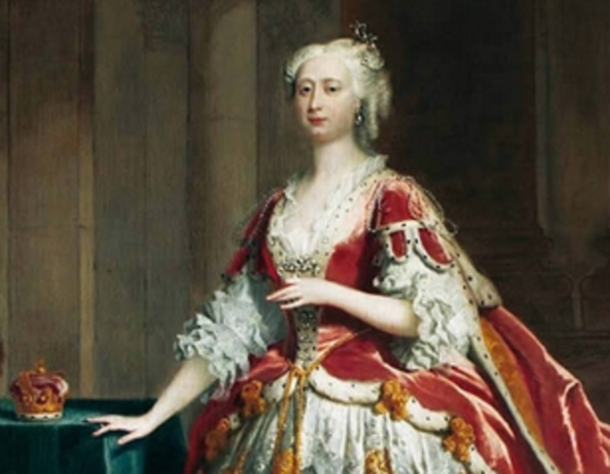 Portrait of  Princess Augusta of Saxe-Gotha looking at front - 18th century