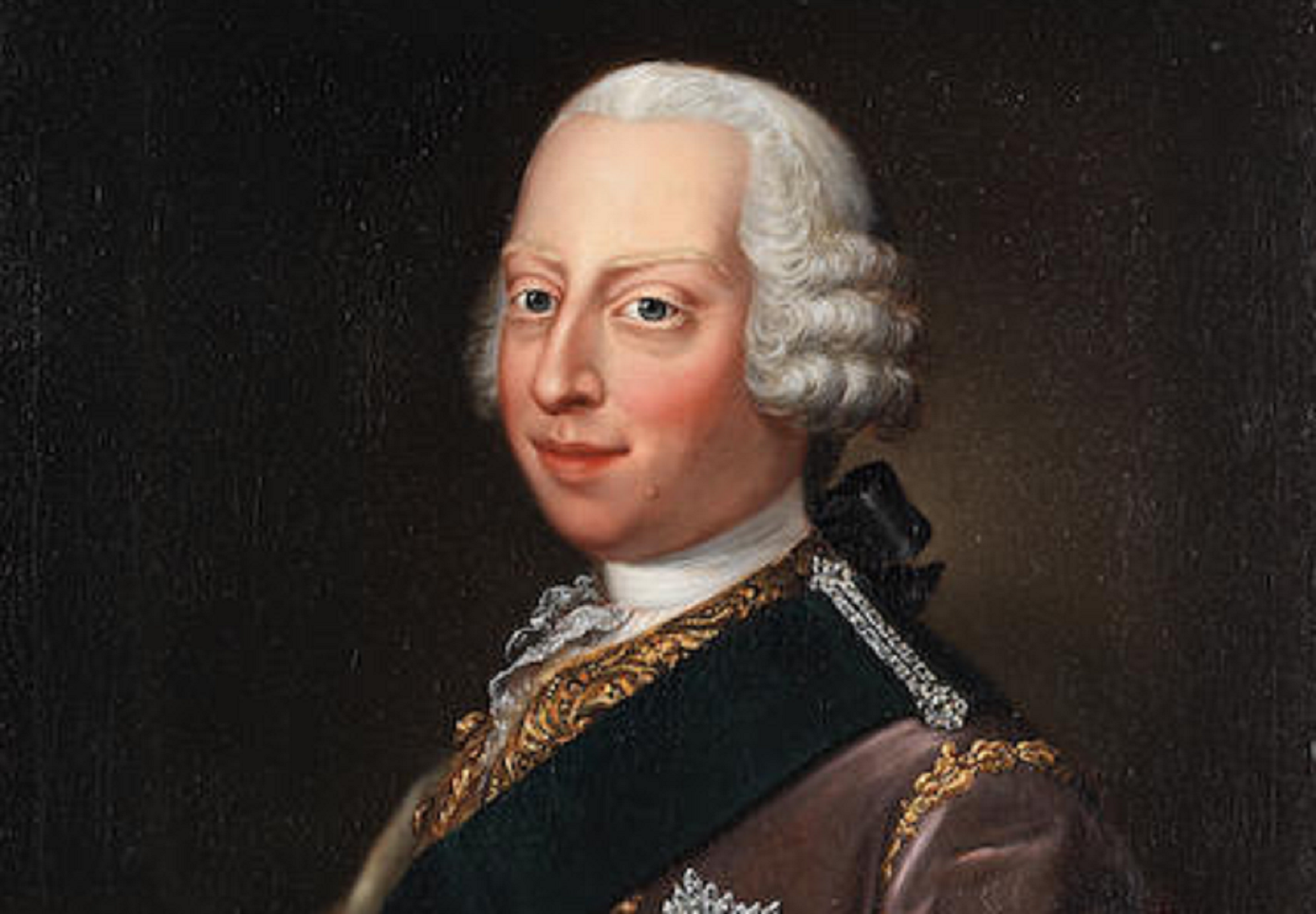 Portrait painting of Frederick, Prince of Wales wearing royal outfit and looking at front - 18th century