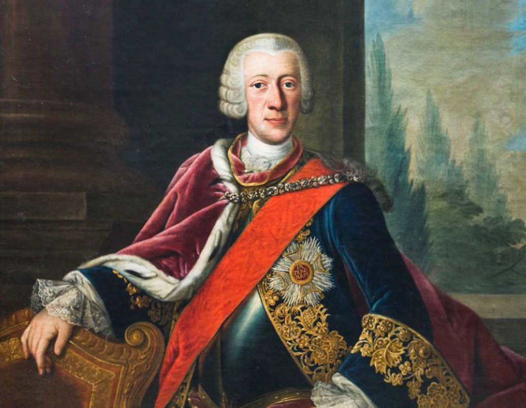 Portrait of George Ii Of Great Britain wearing royal outfit and looking at front - 1753