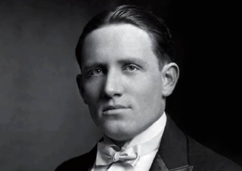 Spencer Tracy  at Ripon College in suit and bow tie
