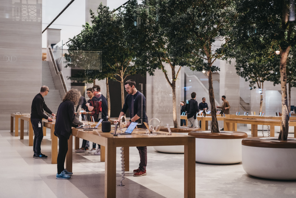 interior of Apple Store