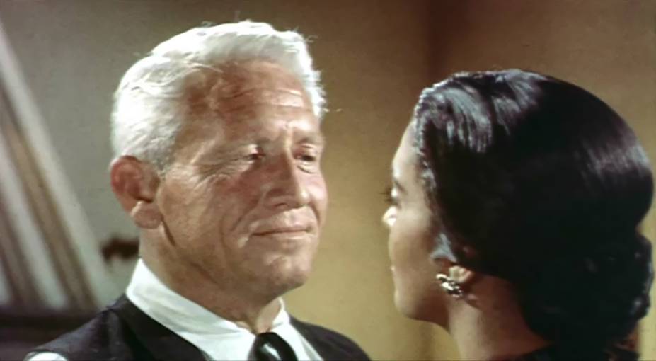 Spencer Tracy and Katy Jurado in a screenshot from the trailer for the film Broken Lance