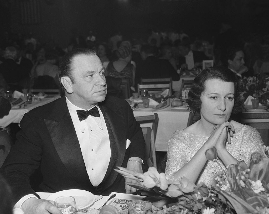 Wallace Beery Sitting Next to Mrs. M. Marafioti