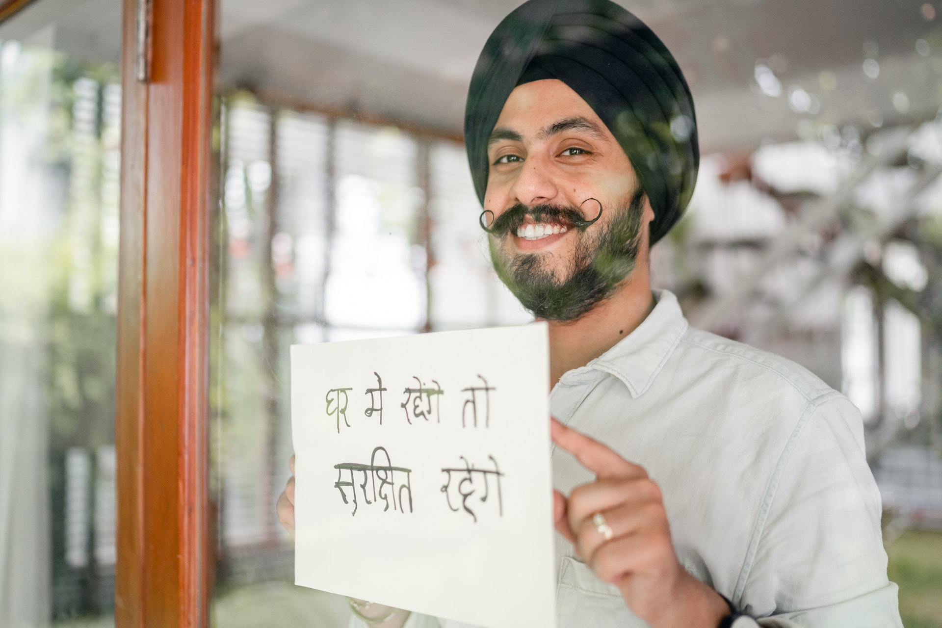 Happy man in turban