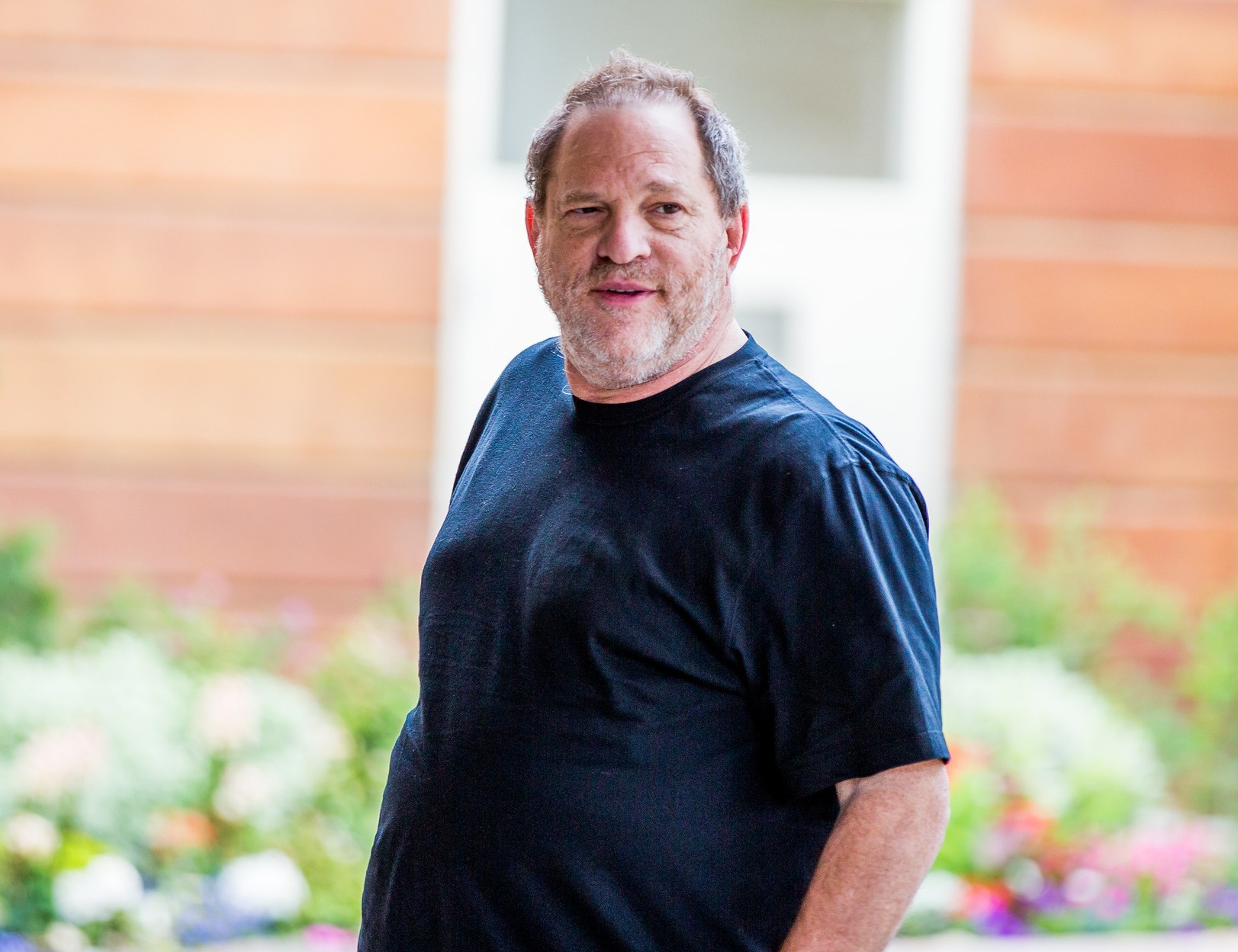 Harvey Weinstein standing outside - 2015