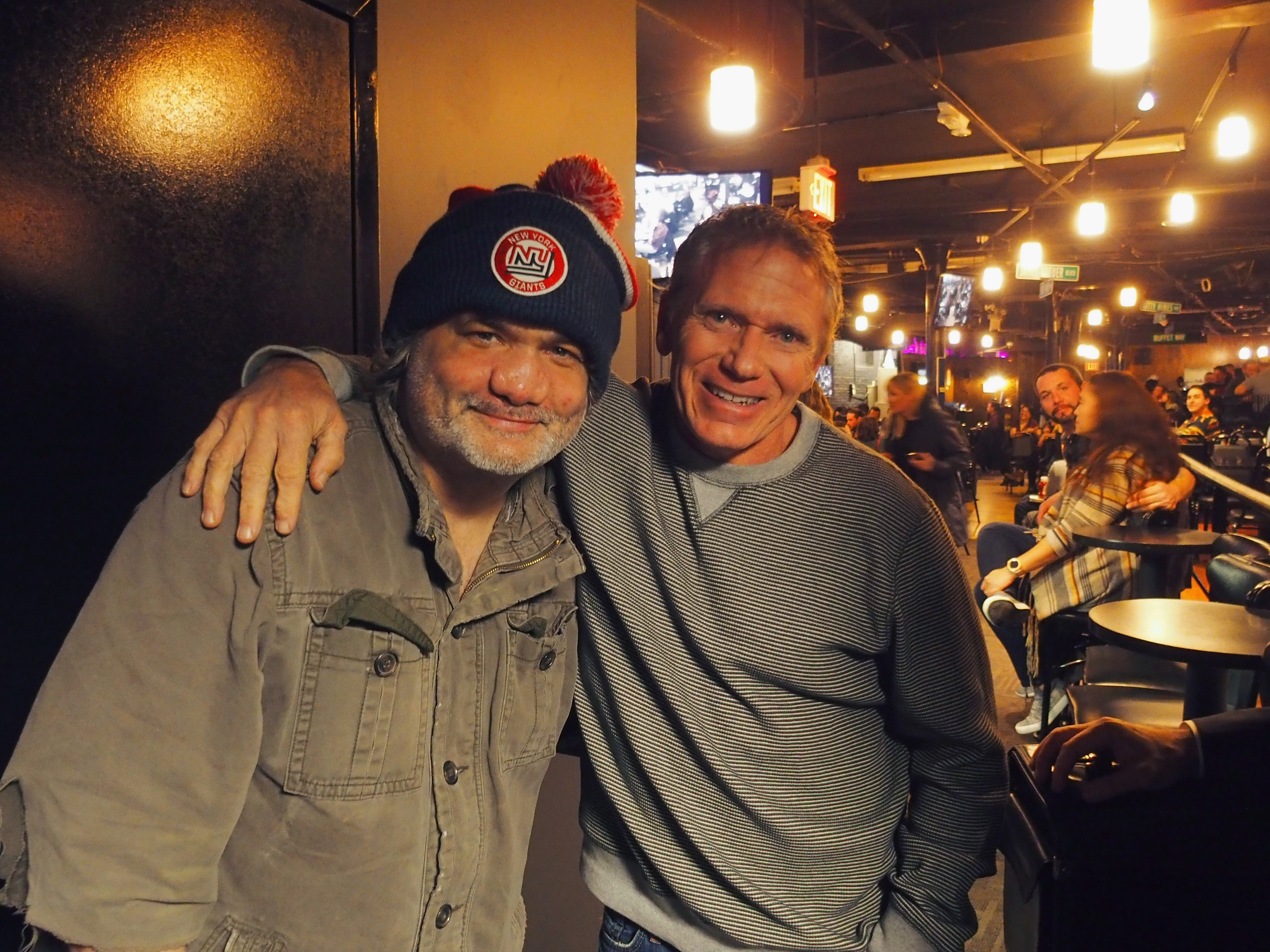 NEW BRUNSWICK, NJ - NOVEMBER 21: Artie Lange and Vinnie Brand backstage at The Stress Factory Comedy Club on November 21, 2018 in New Brunswick, New Jersey. (Photo by Bobby Bank/Getty Images)