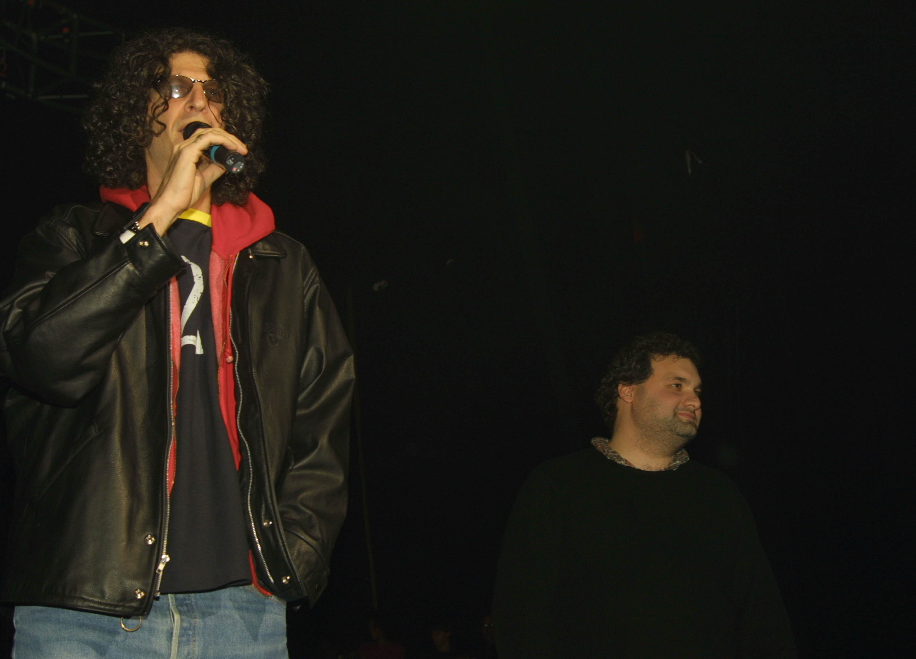 Howard Stern and Artie Lange during K-Rock Claus-Fest 2003 - Day Two at Hammerstein Ballroom in New York City, New York, United States. (Photo by David Pomponio/FilmMagic)