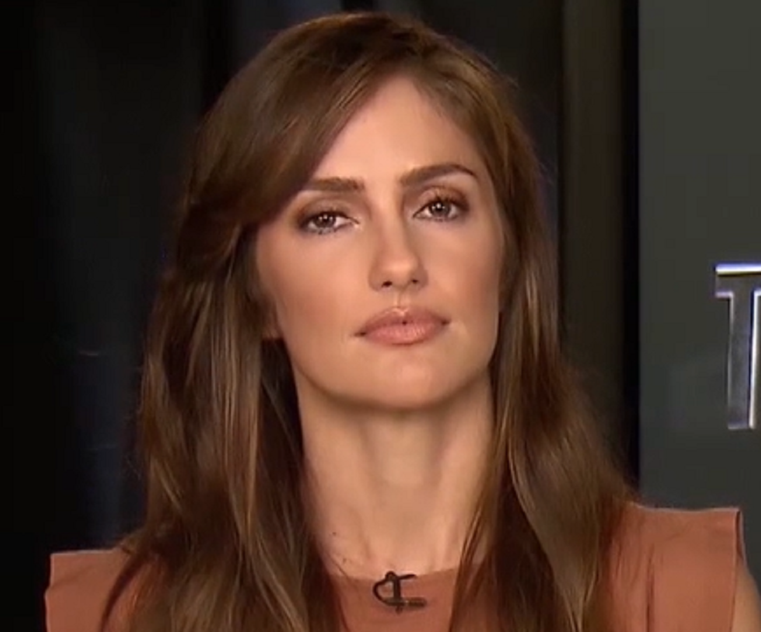 Minka Kelly wearing brown jacket is looking at front with sad face - 2020