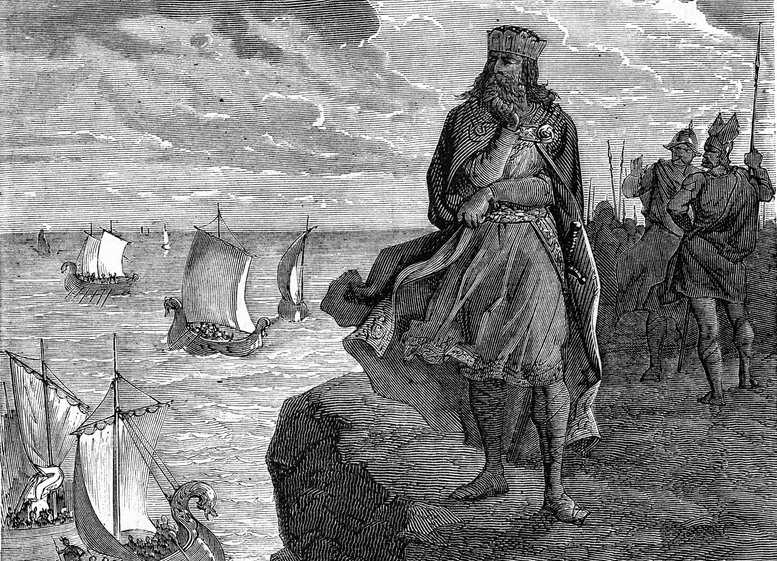 Charlemagne looking at the Norman ships