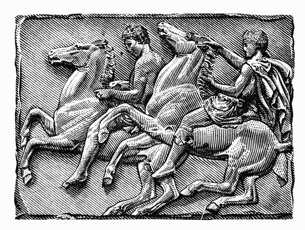 Illustration of Two Horseriders depicting the Praetorian Guard