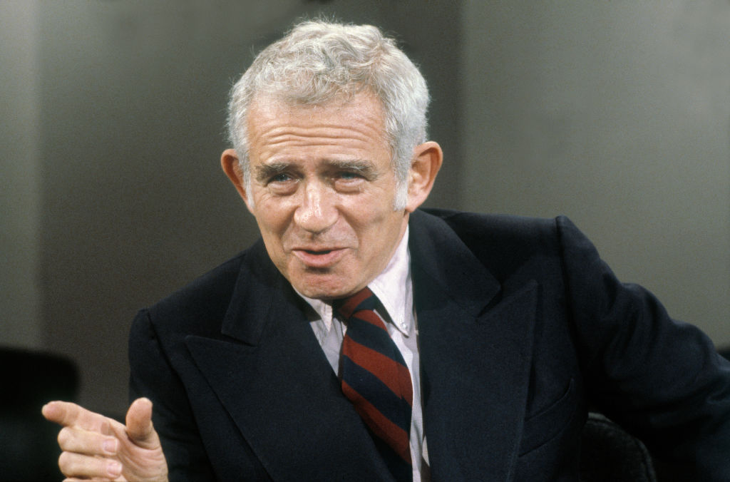American writer Norman Mailer during TV show held on November 20, 1980 in Paris, France