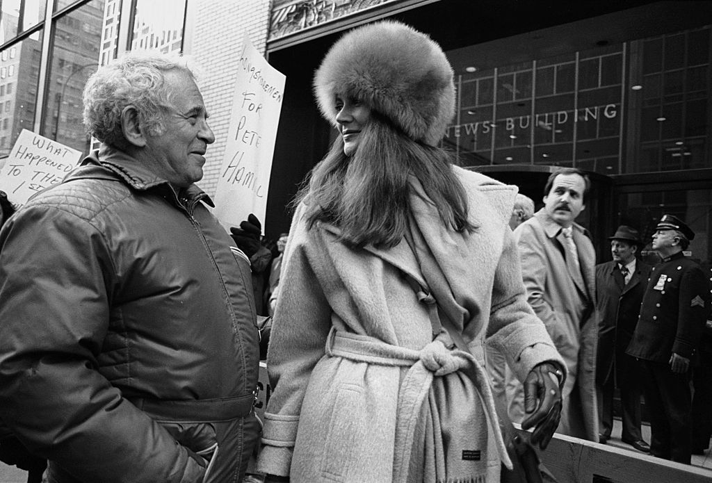 Norman Mailer At A Demonstration Supporting Pete Hamill