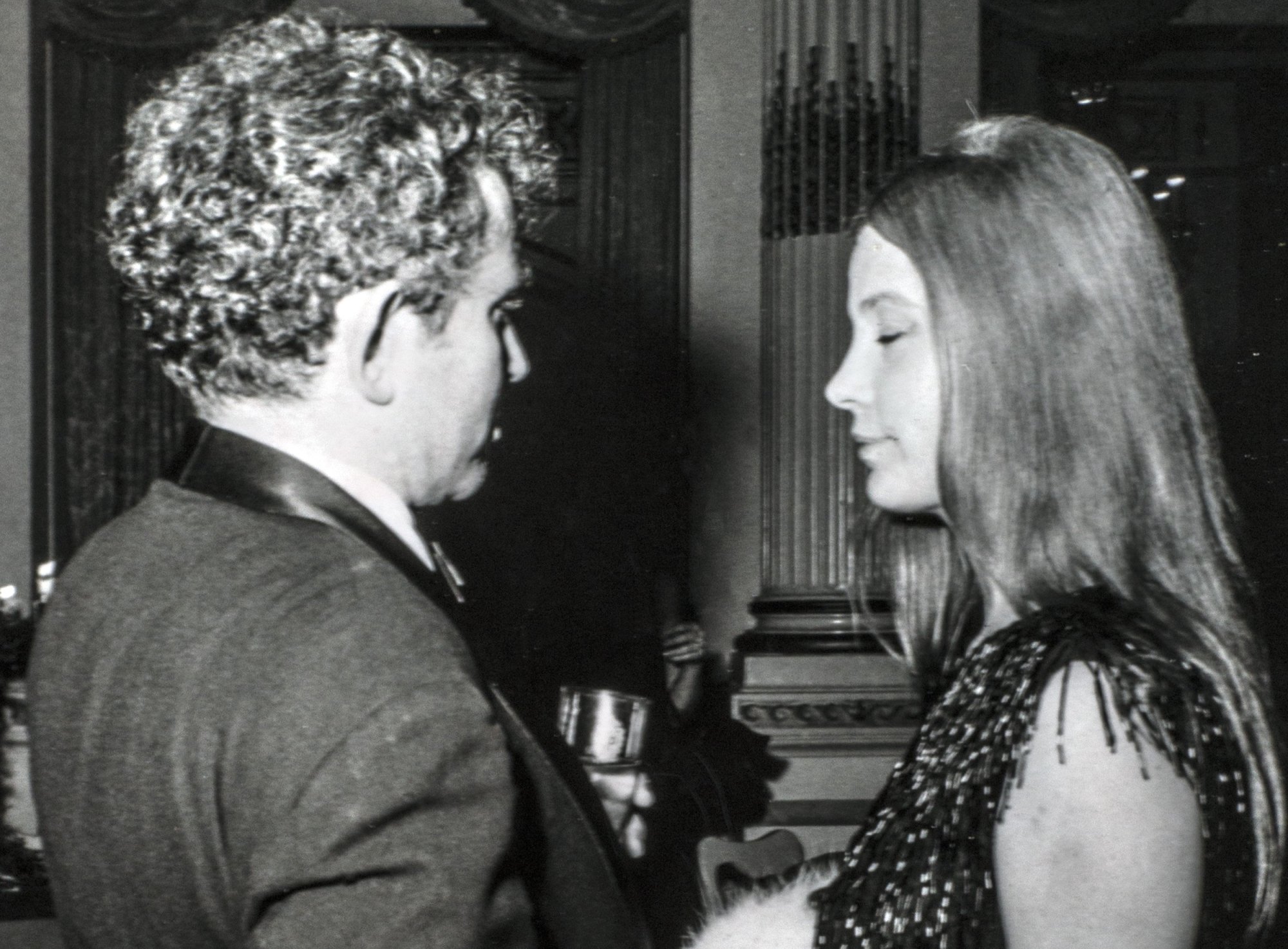 Norman Mailer With Wife Beverly Bentley At Truman Capote BW Ball