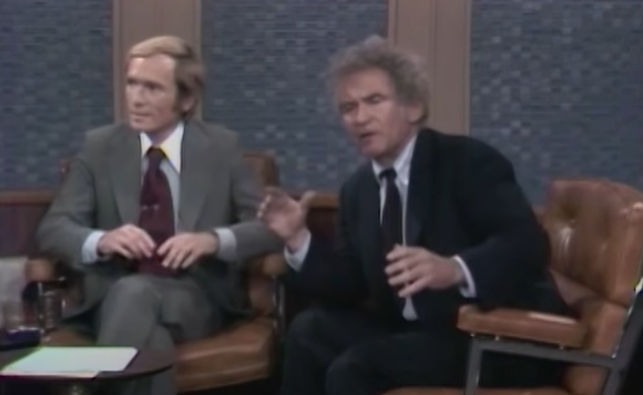 Norman Mailer at  The Dick Cavett Show and host Dick Cavett