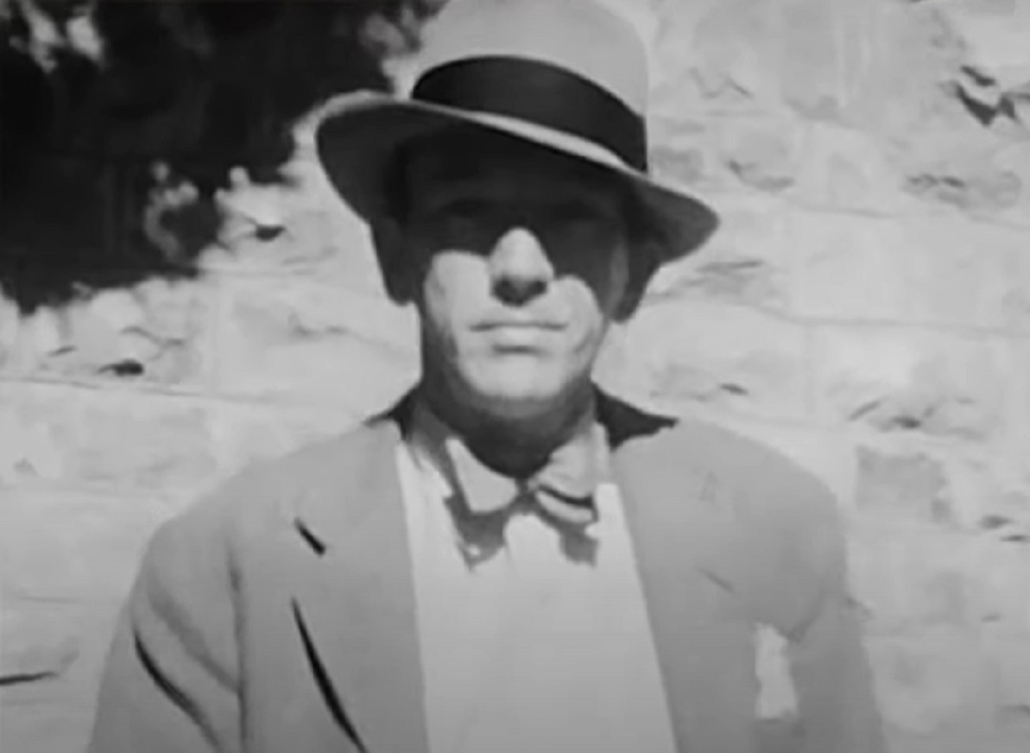 B&W Screenshot: Noel Coward is looking at camera - from Mad About the Boy: The Noel Coward Story (2023)