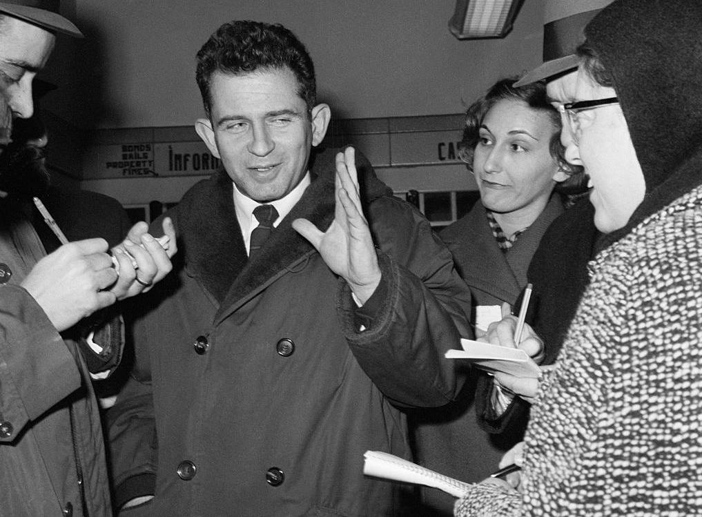 Norman Mailer Giving Press Interview in 1960