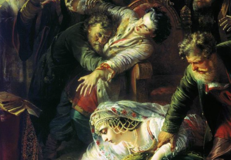 Makovsky False Dmitrys Agents Murdering Feodor Godunov And His Mother 1862