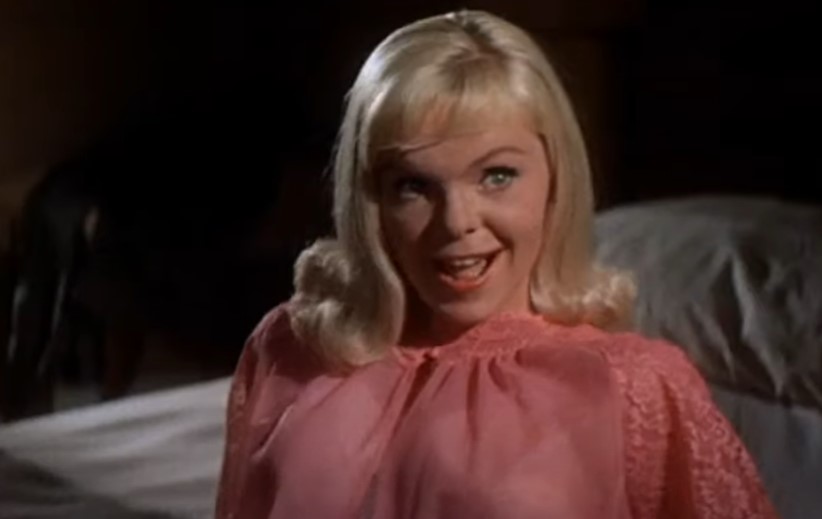 Jenny Maxwell in Blue Hawaii (1962) in pink top