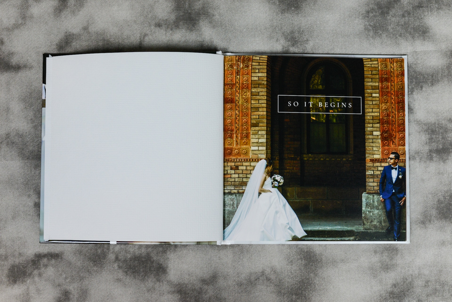 Wedding photos in album