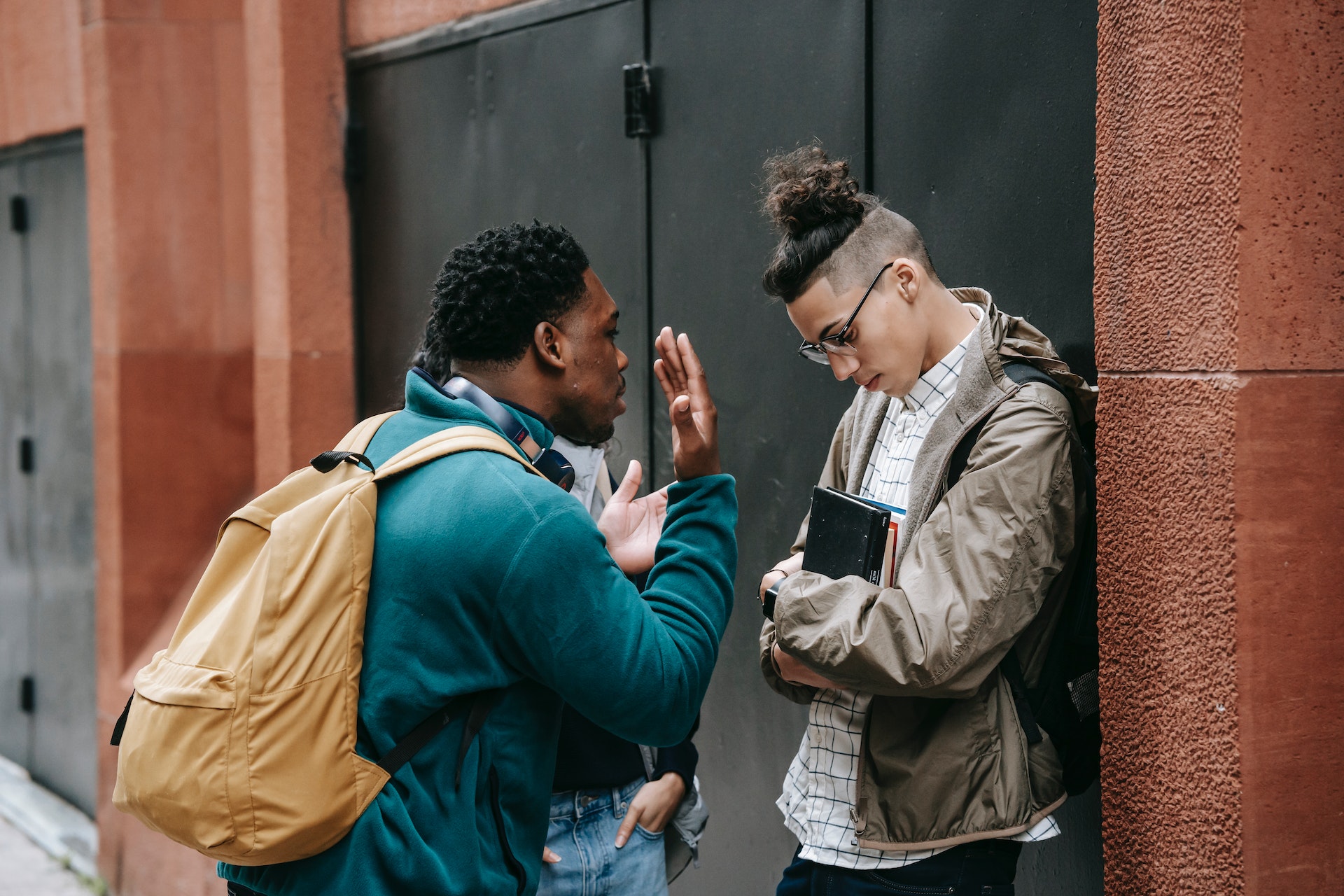 Annoyed young man arguing
