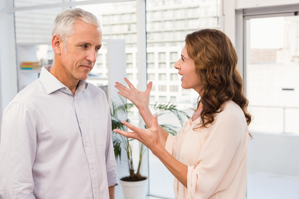 Business colleagues having an argument in the office