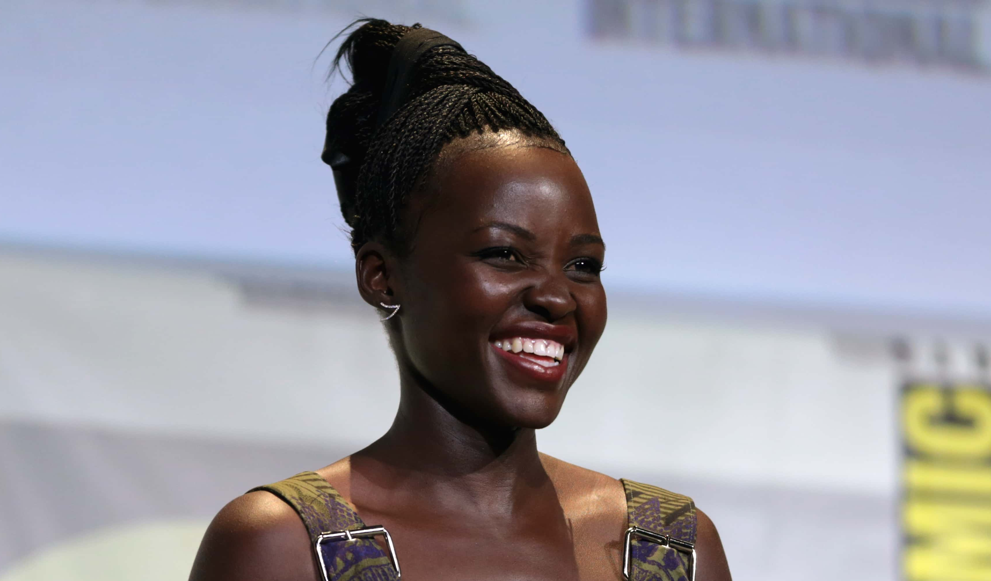 Lupita Nyong'o speaking at the 2016 San Diego Comic Con International