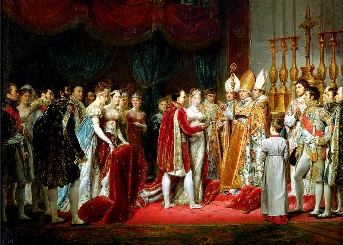 Painting of the marriage ceremony of Napoleon I, Emperor of France, and Archduchess Marie Louise of Austria,