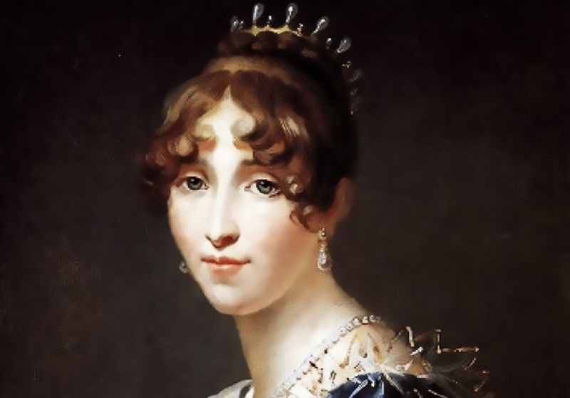 Portrait of Hortense de Beauharnais in blue dress