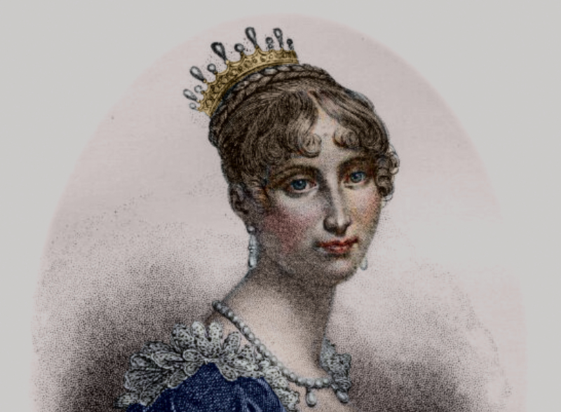Hortense de Beauharnais in blue dress