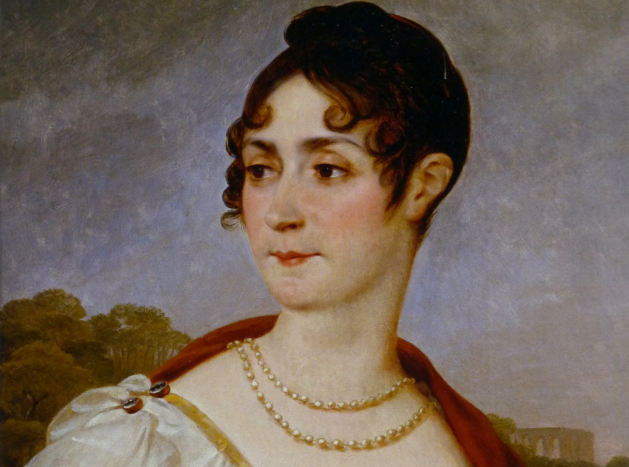 Portrait of Joséphine de Beauharnais circa 1809 in white dress
