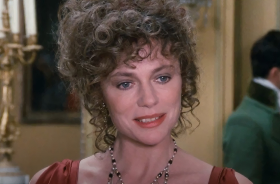 Jacqueline Bisset as  Josephine de Beauharnais in Napoleon and Josephine: A Love Story in red dress