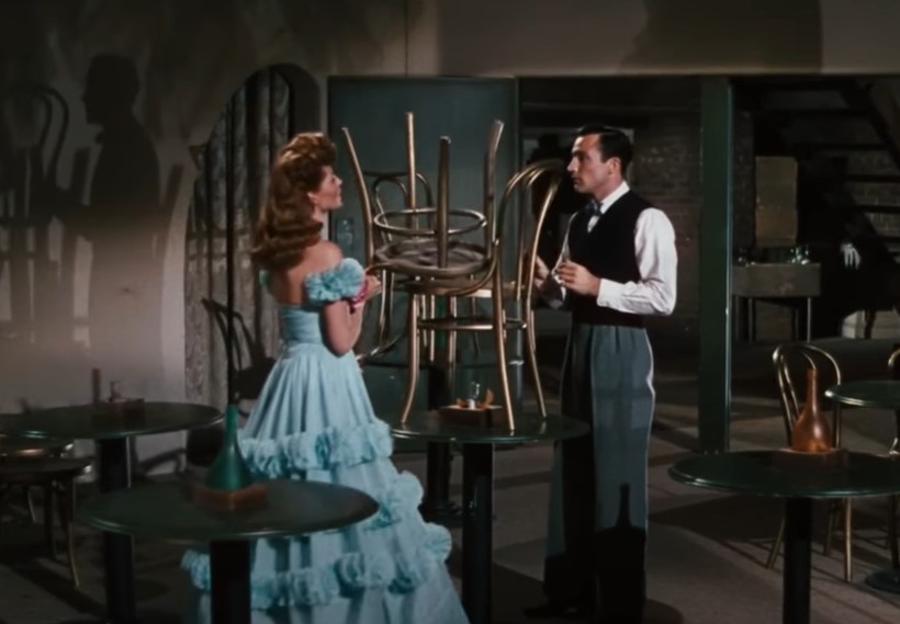 Rita Hayworth and Gene Kelly in Cover Girl dancing together