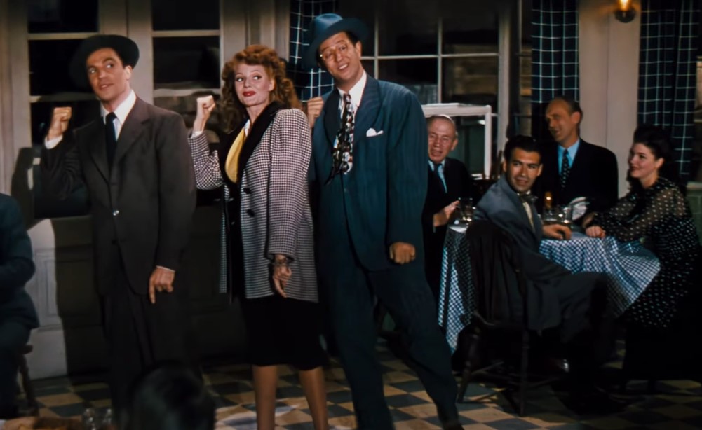 Rita Hayworth Gene Kelly Phil Silvers in  Cover Girl  dancing together