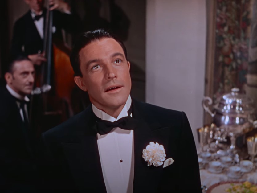 Gene Kelly in Singin' in the Rain looking shocked