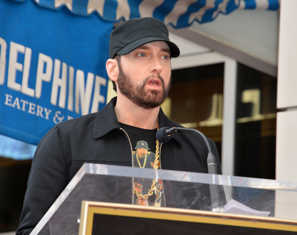 Eminem giving speech