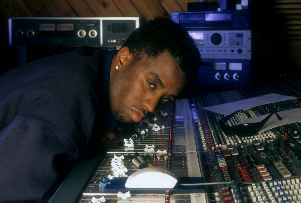 Sean Combs at a recording studio