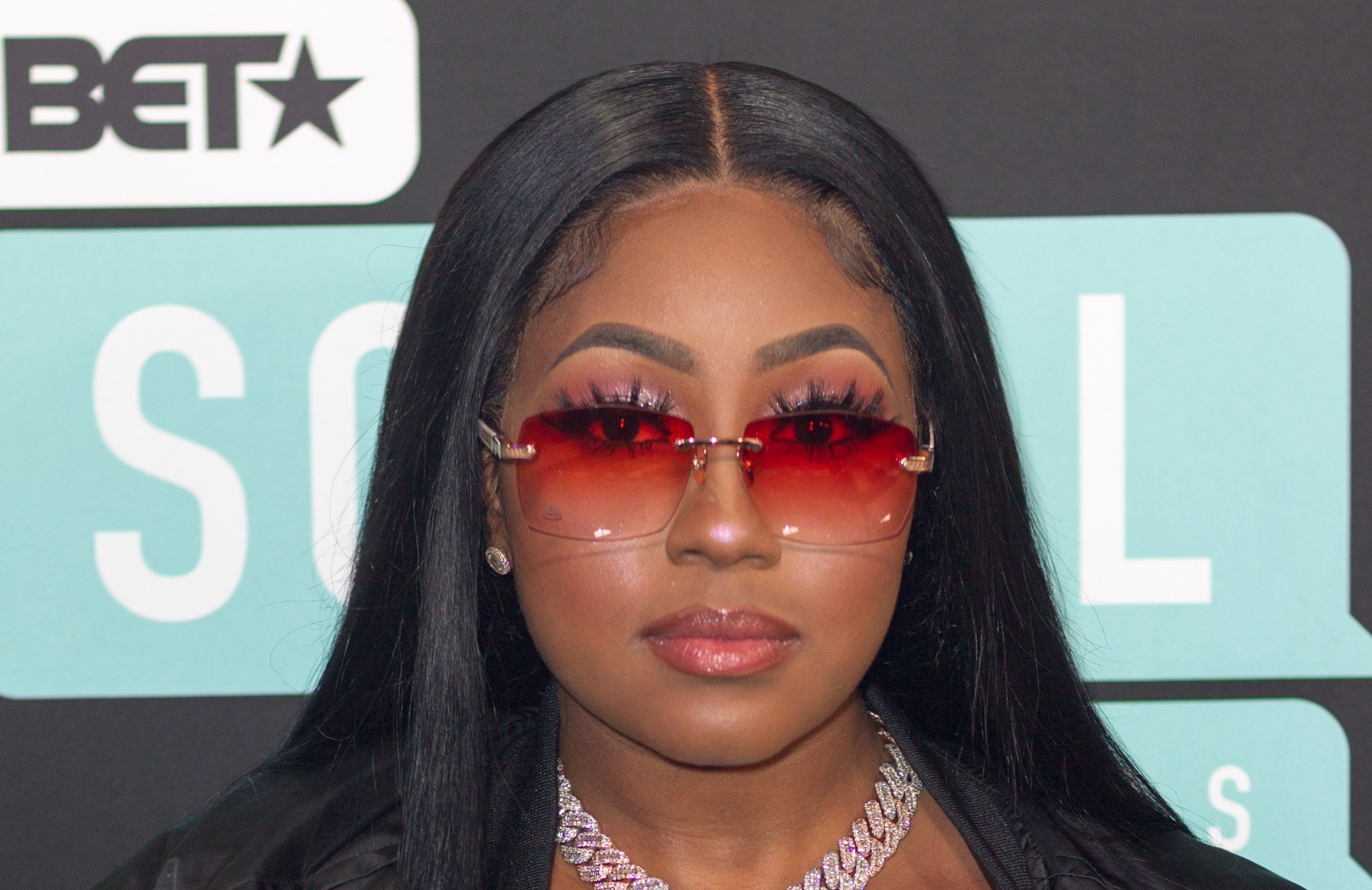 yung miami looking at the camera