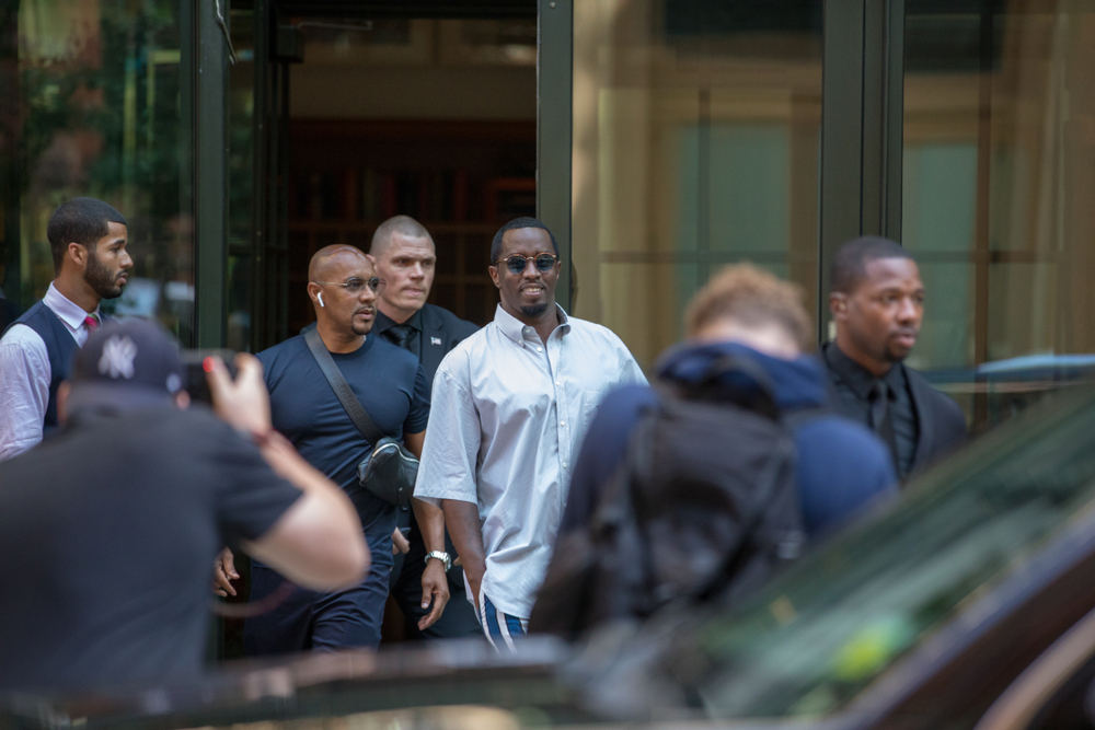 Sean “Diddy” Combs exiting the Crosby Street Hotel