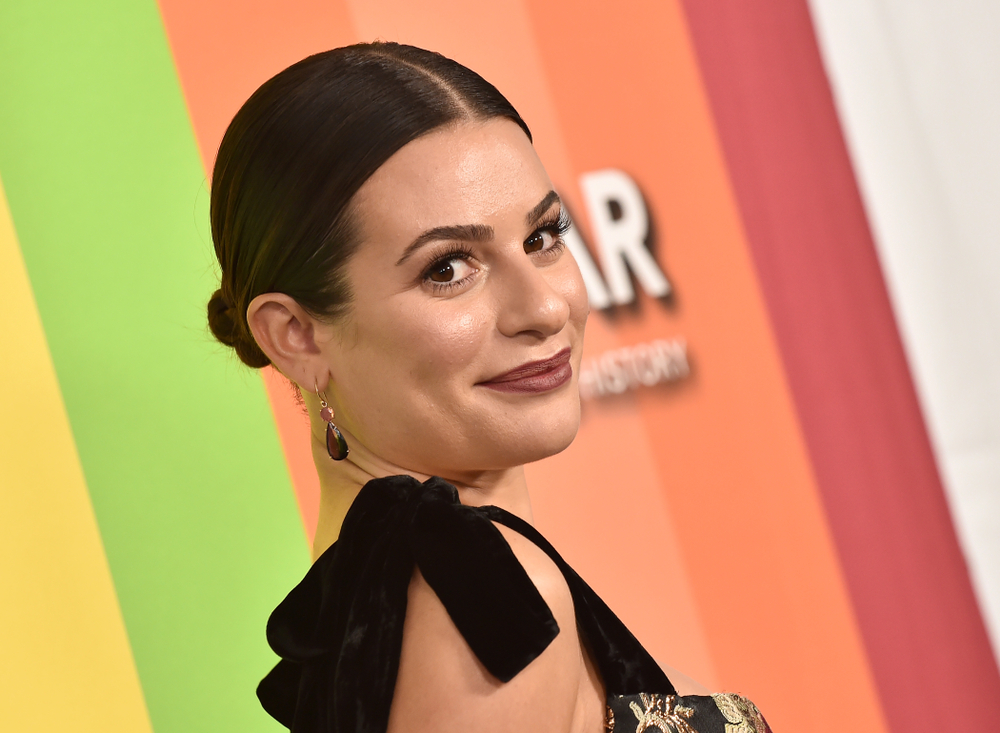 Lea Michele in black top